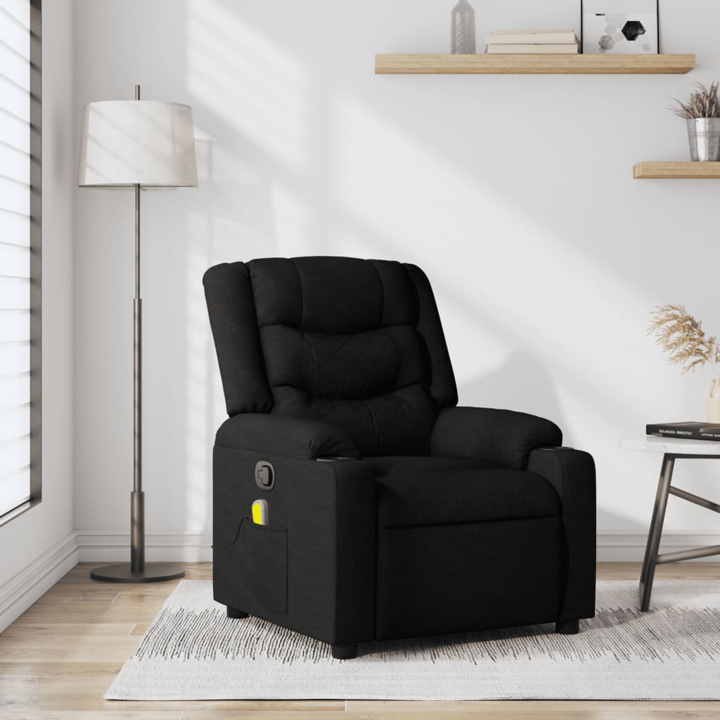 Massage-Relaxsessel Hellgrau Stoff