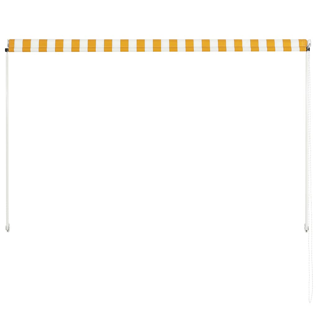 Einziehbare Markise 150×150 cm Blau und Weiß