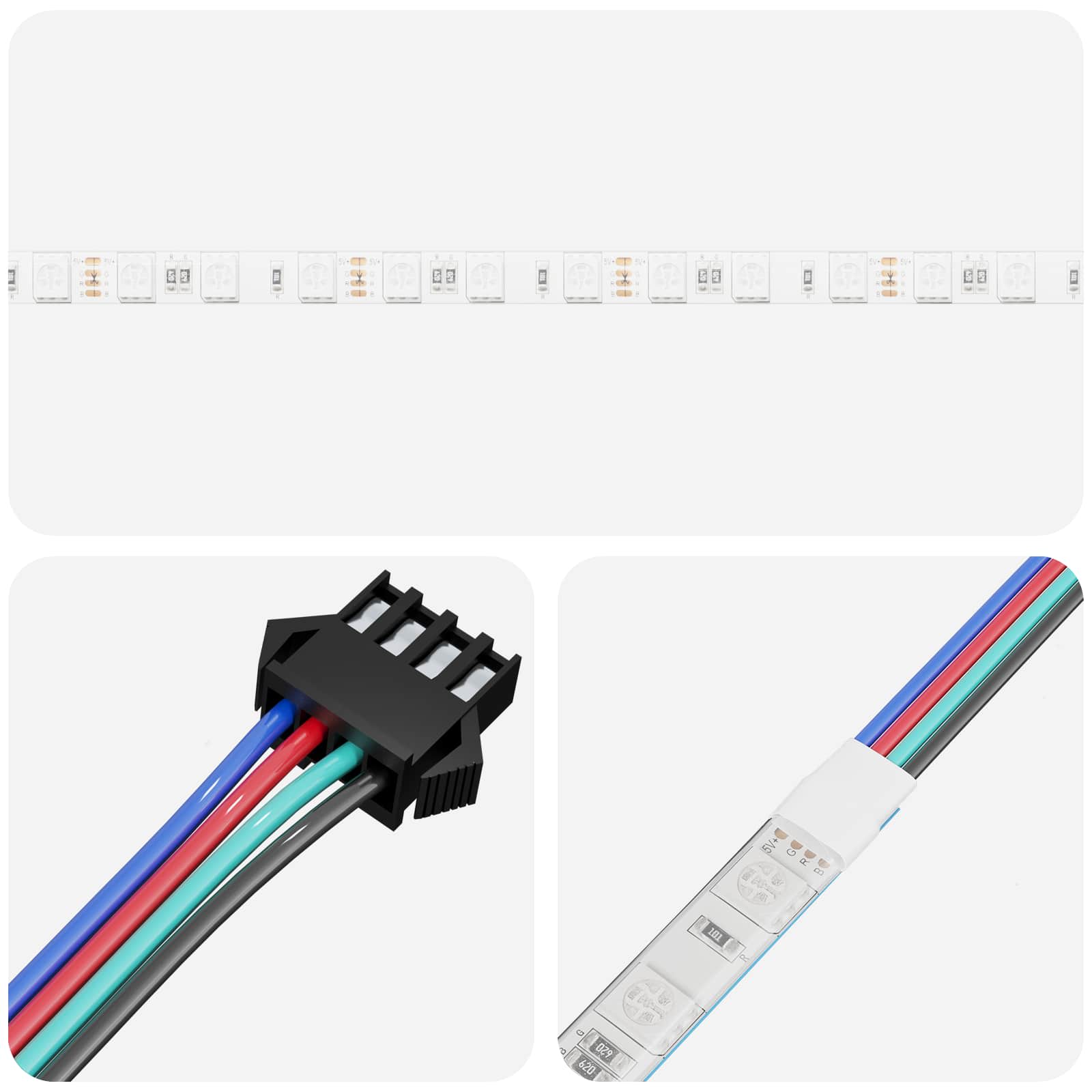 LED Streifen 2 pcs Schwarz und Transparent 3000 mm