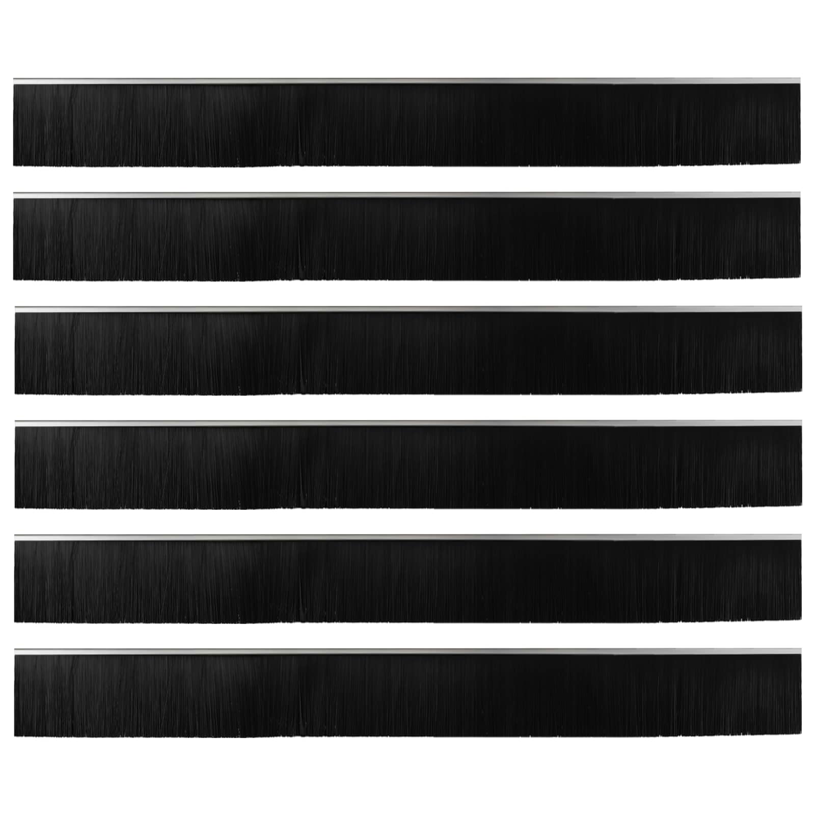 Selbstklebende Türbürstendichtungen 2 pcs Braun 100 cm