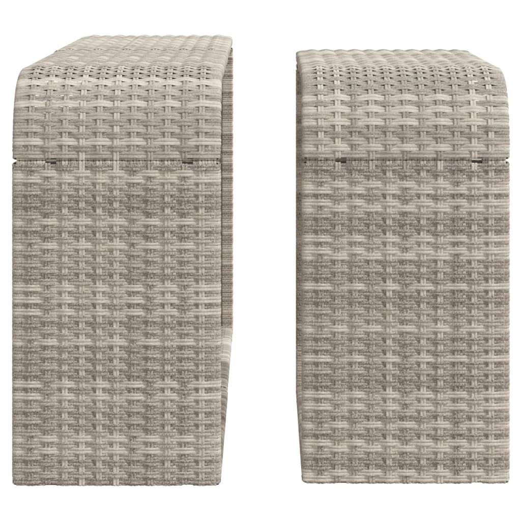 Lagerregale 2 Stk. Schwarz Poly Rattan