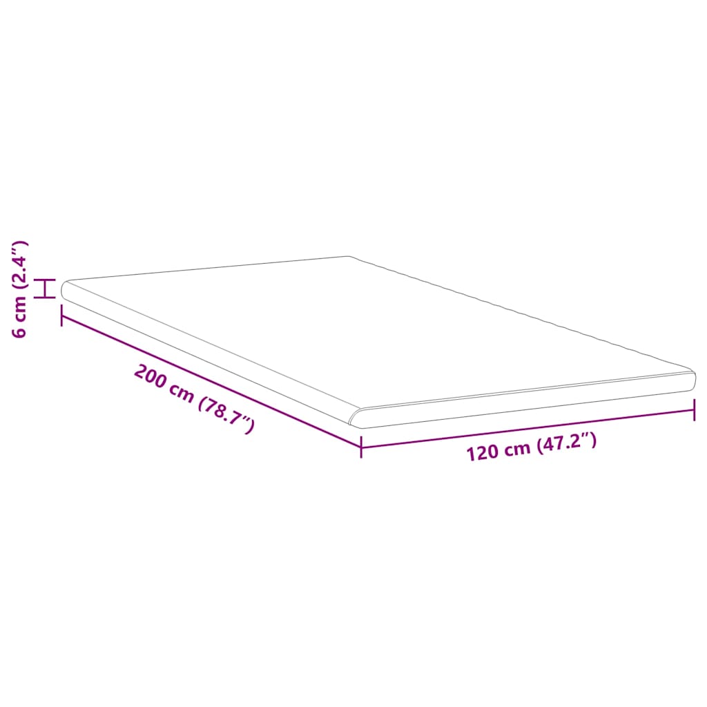 Matratzenauflage Weiß und Grün 80 x 200 cm Jacquard Stoff