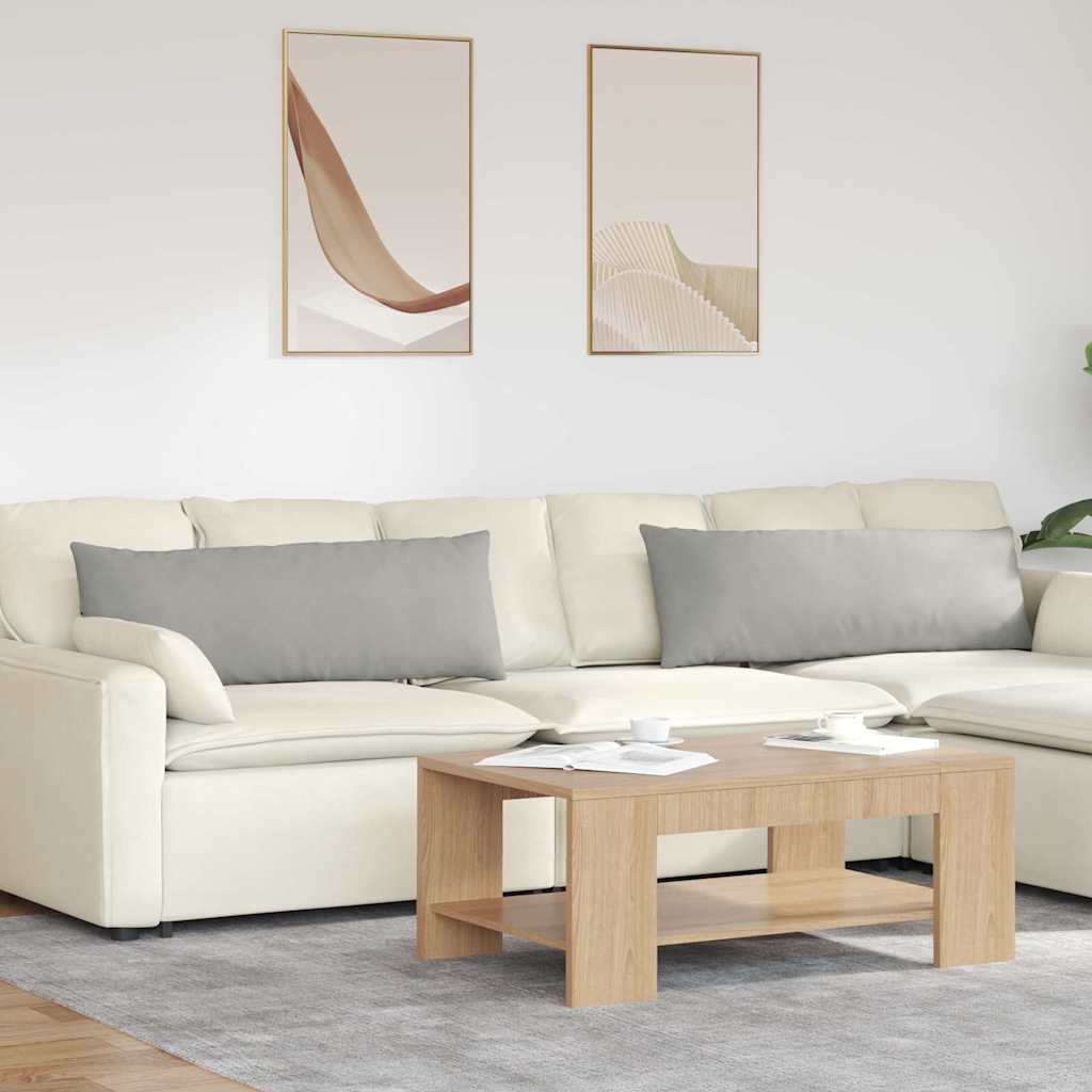 Sofakissen 2 Stück Taupe 50 x 30 cm Stoff