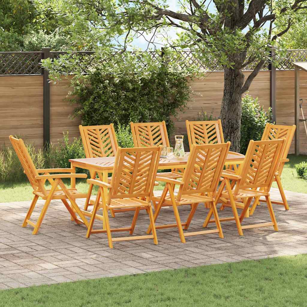 Garten Essgruppe 3 Stk. Braun Massivholz Akazie