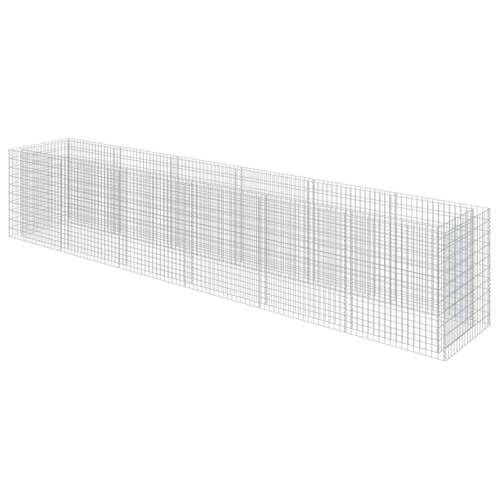 Gabionen-Hochbeet Verzinkter Stahl 450×90×100 cm