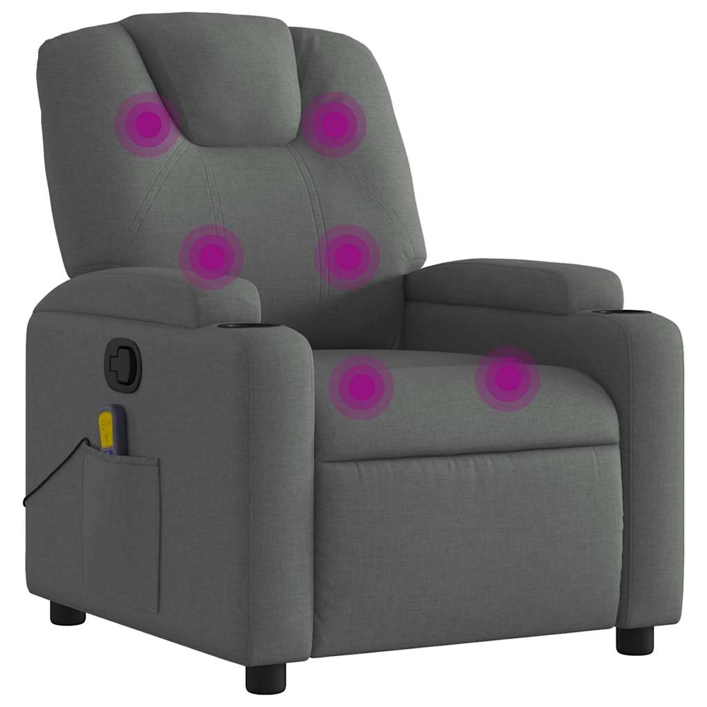 Relaxsessel Elektrisch Hellgrau Stoff