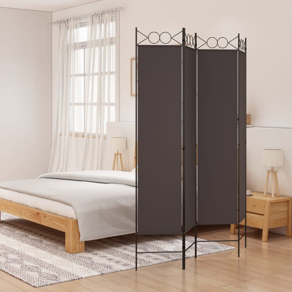 3-teiliger Raumteiler Beige 120 x 200 cm Stoff