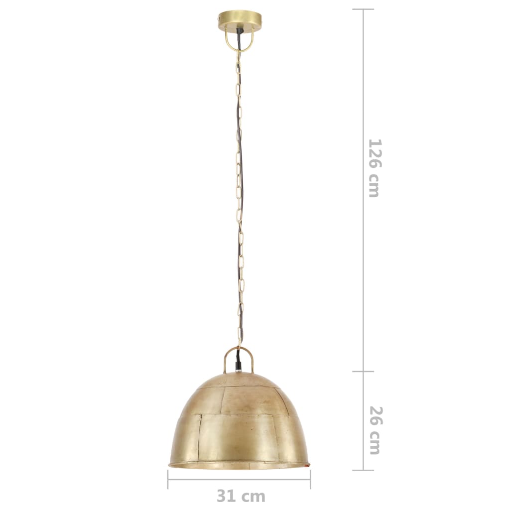 Hängelampe Vintage Industriestil 25 W Silbern Rund 31 cm E27