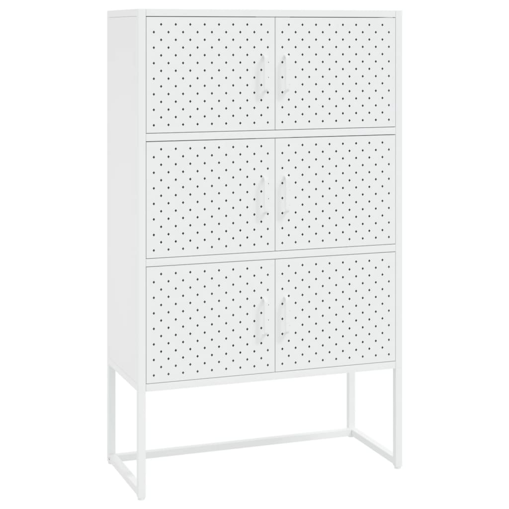Highboard Schwarz 80x35x135 cm Stahl