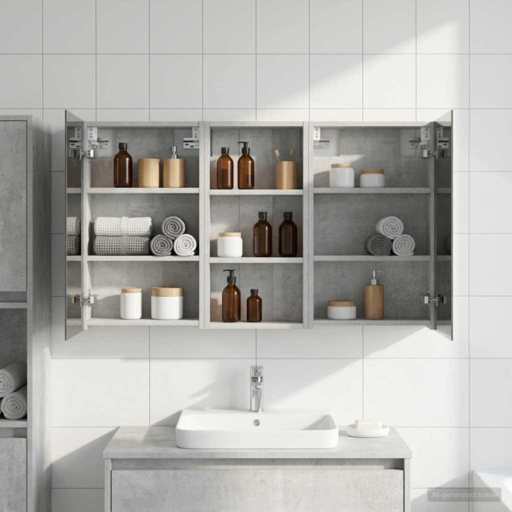 Badezimmerschrank-Set 3 pcs 80 x 10,5 x 50 cm Holzwerkstoff