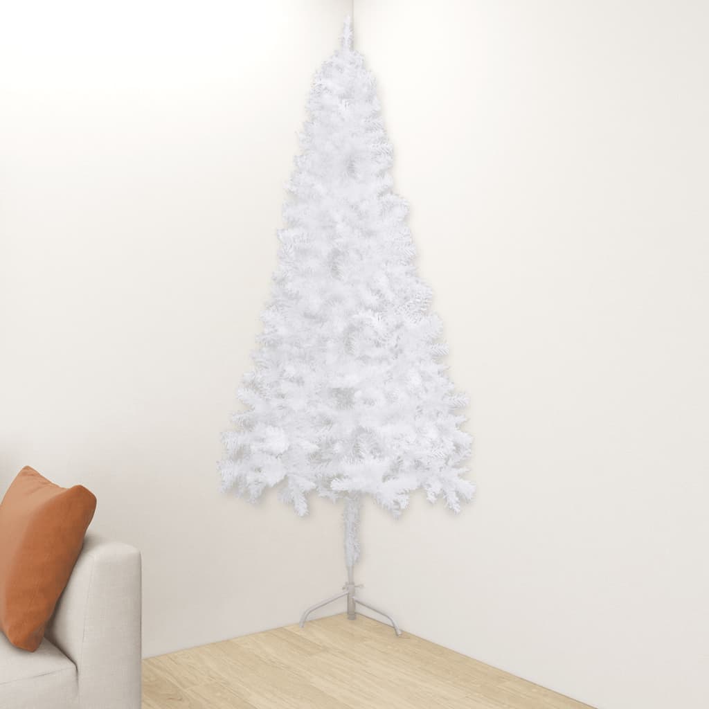 Künstlicher Eck-Weihnachtsbaum Grün 120 cm PVC