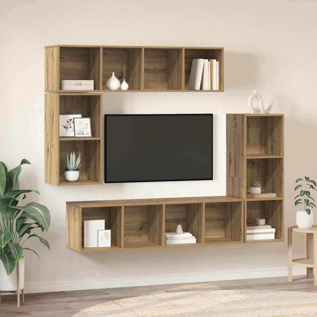 4-tlg. TV-Schrank-Set Weiß Holzwerkstoff