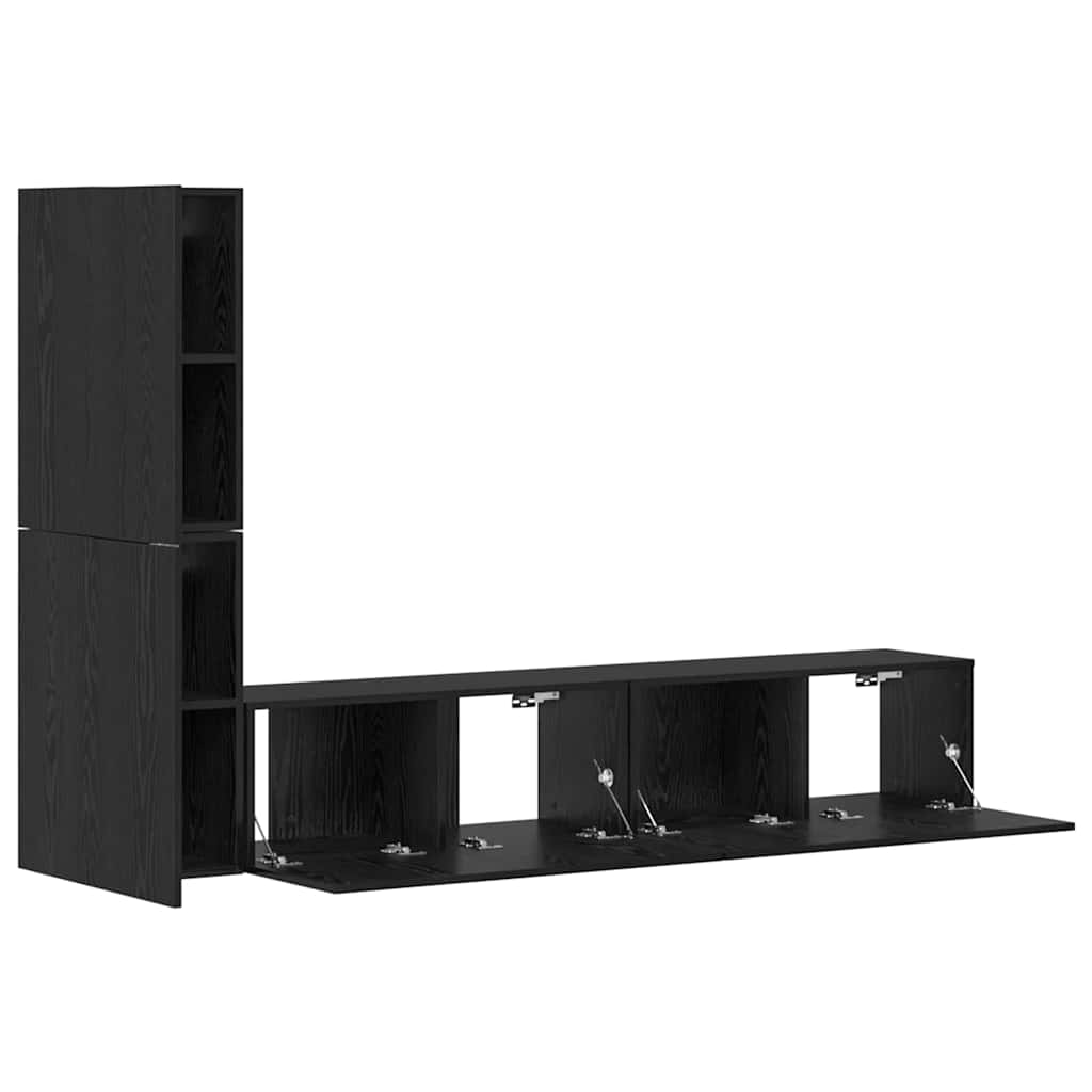 4-tlg. TV-Schrank-Set Weiß Holzwerkstoff