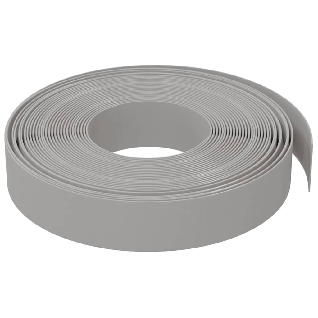 Gartenumrandung 25 m 10 cm PE Grau