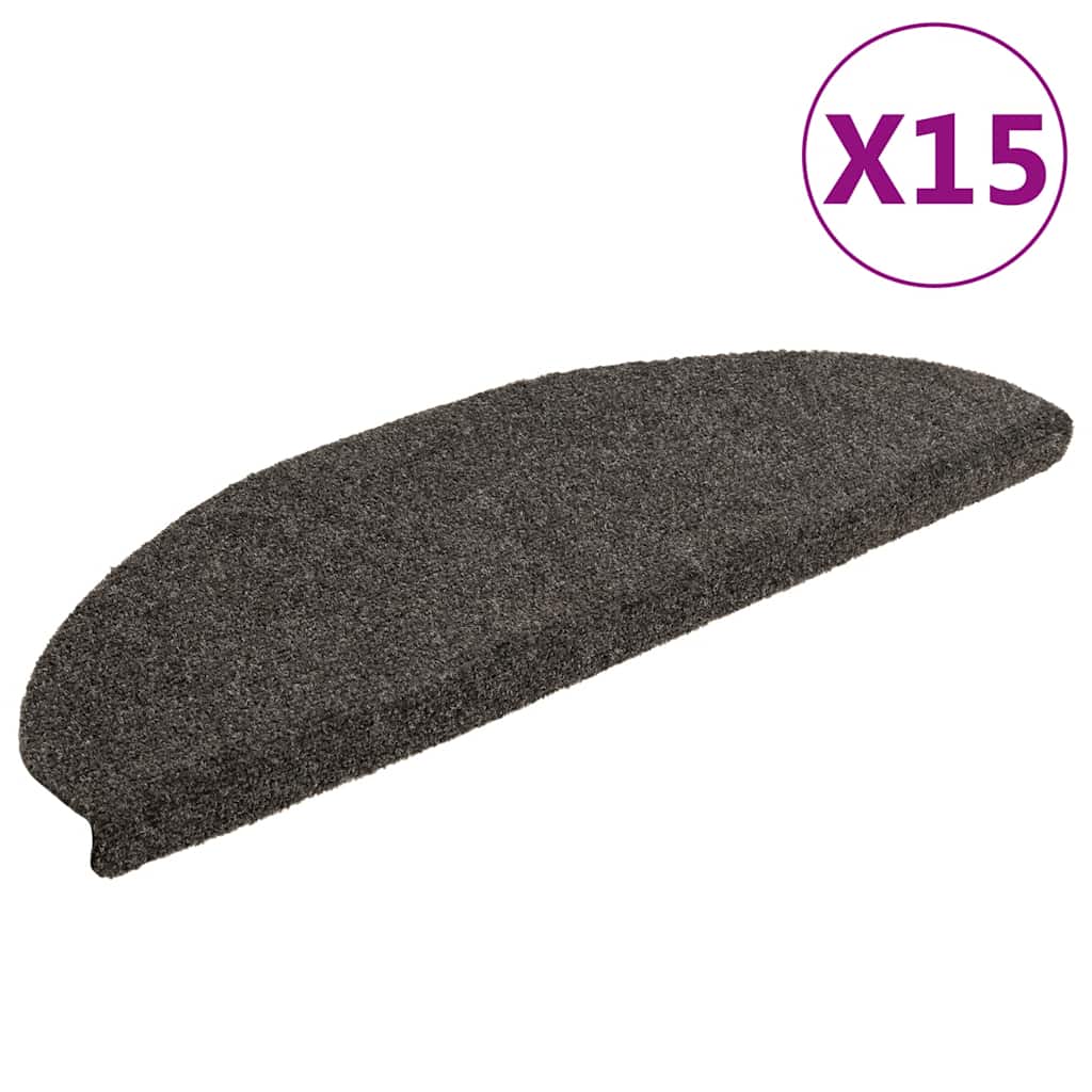 Stufenmatten Selbstklebend 15 Stk. 56x17x3 cm Hellbraun Halbrund