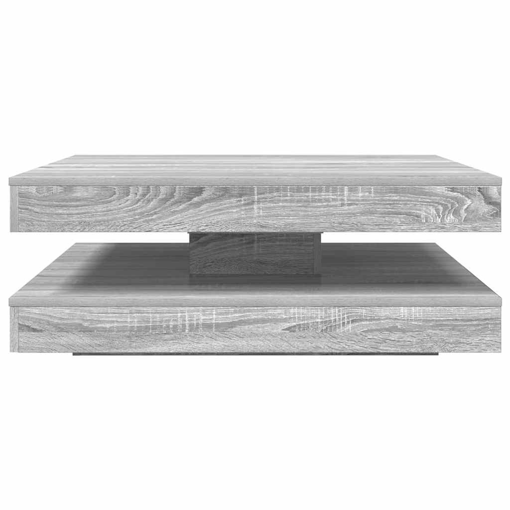 Couchtisch 360-Grad Drehbar Weiß 90x90x34,5 cm