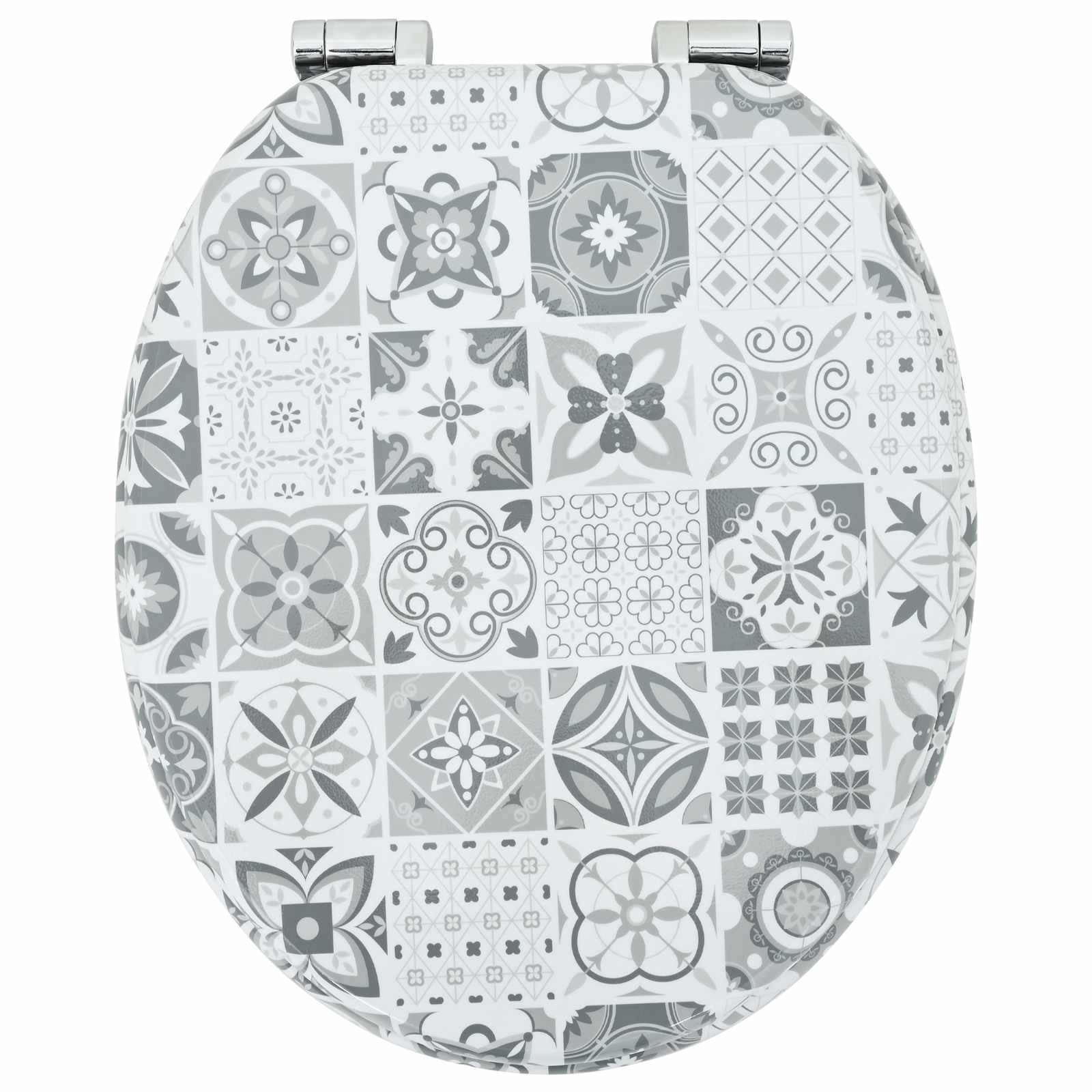 Toilettensitz MDF Deckel Schlichtes Design Weiß