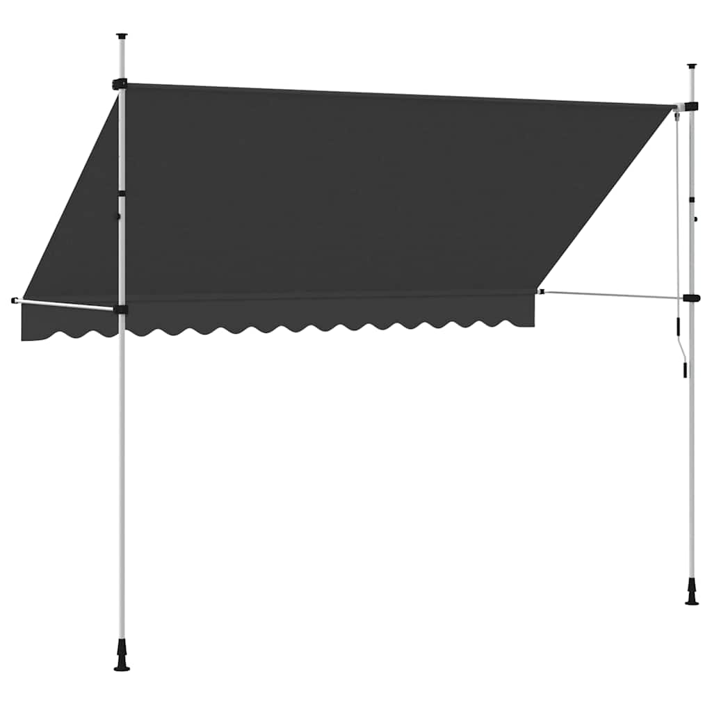 Einziehbare Markise Handbetrieben 150 cm Anthrazit