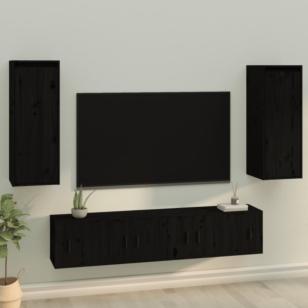 Wandschrank 30x30x80 cm Massivholz Kiefer