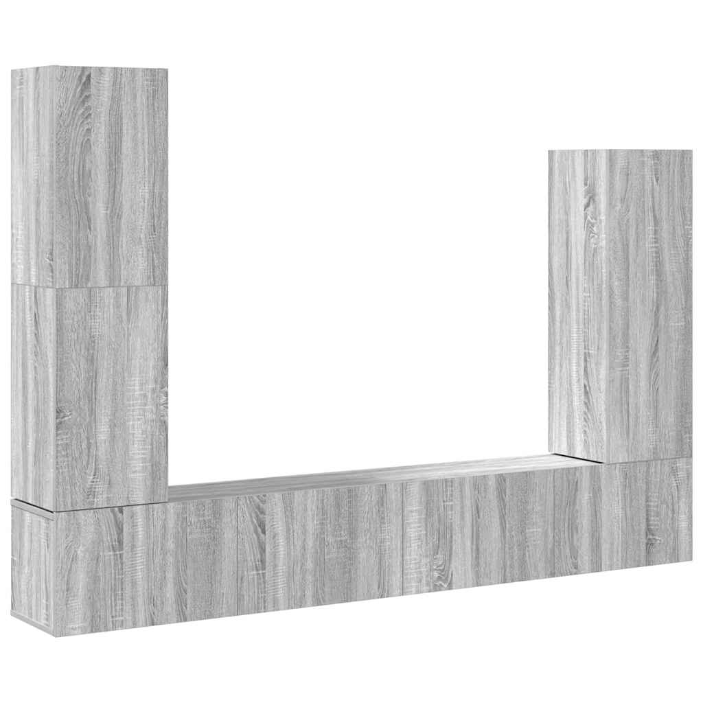 4-tlg. TV-Schrank-Set Weiß Holzwerkstoff