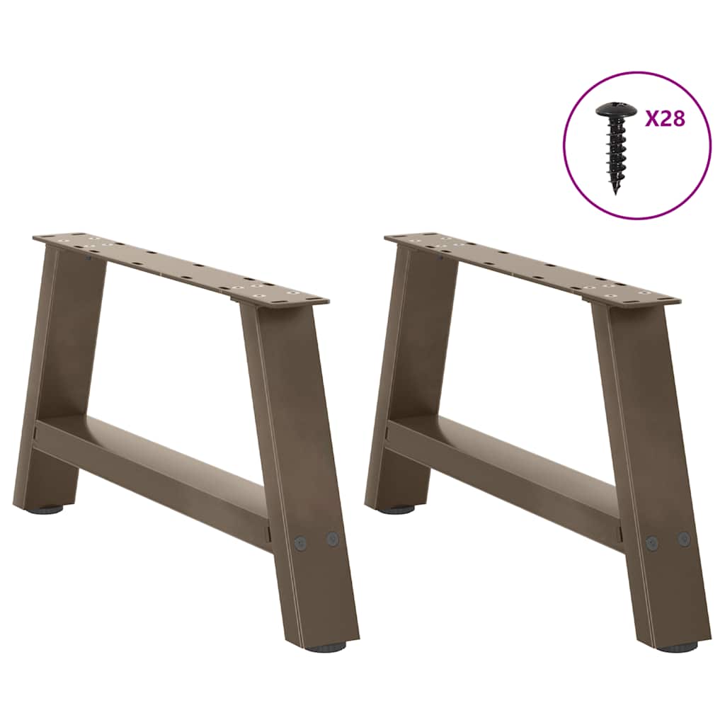 Couchtischbeine A-Form 2 Stk. 30x(30-31) cm Stahl