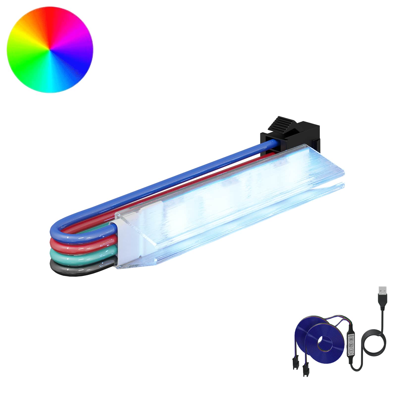 LED Streifen 2 pcs Schwarz und Weiß 1745 mm
