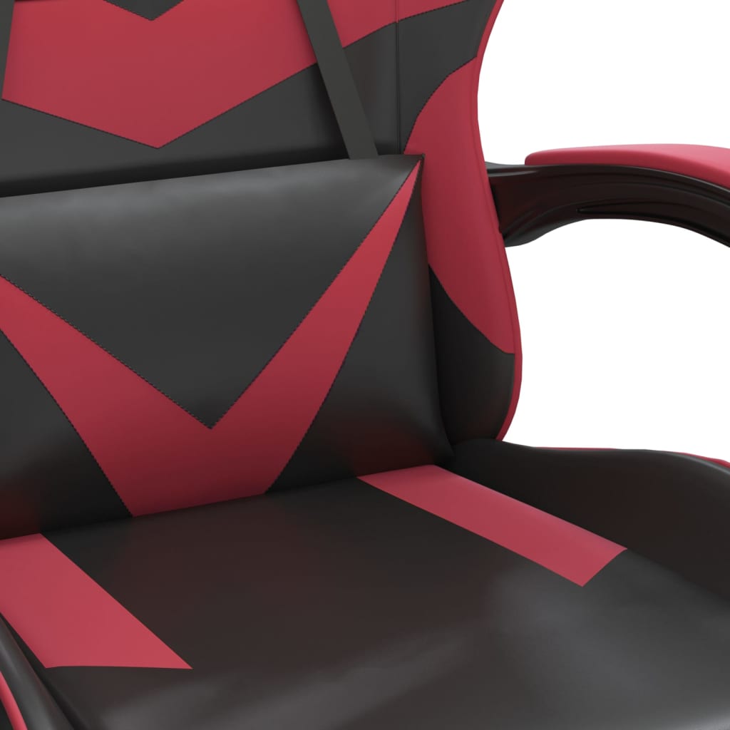 Gaming-Stuhl Drehbar Schwarz und Rot Kunstleder