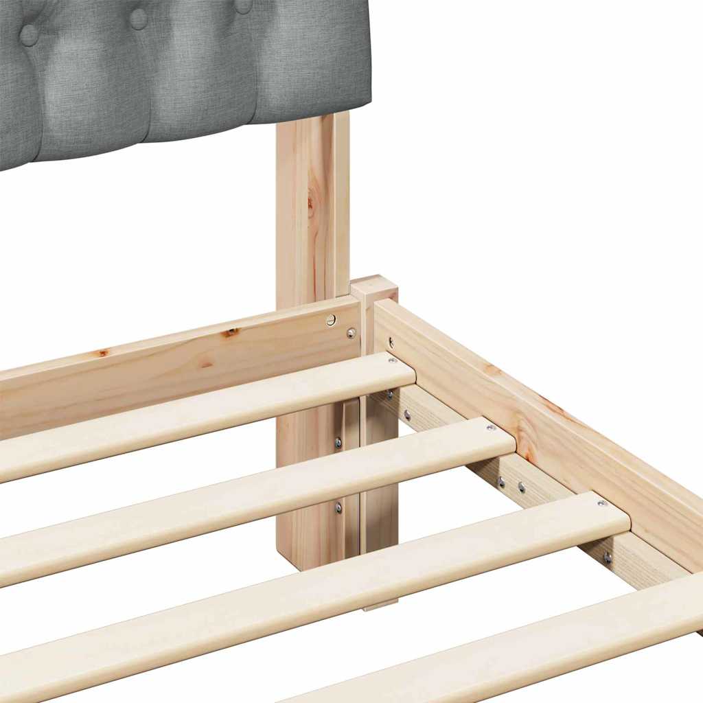 Bettgestell mit gepolstertem Kopfteil Braun 200 x 200 cm