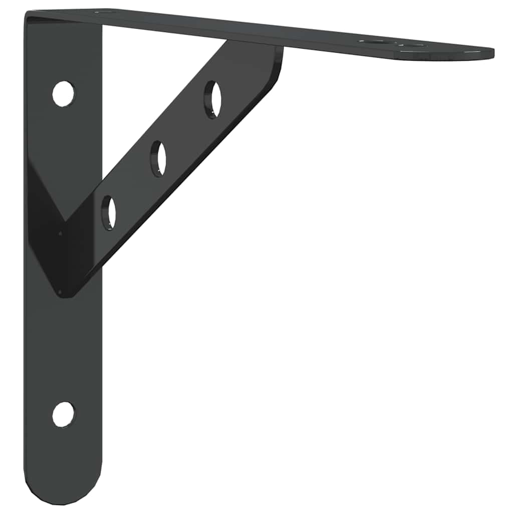 Regalträger 4 Stk. 15x2,5x11,5 cm Silbern Edelstahl