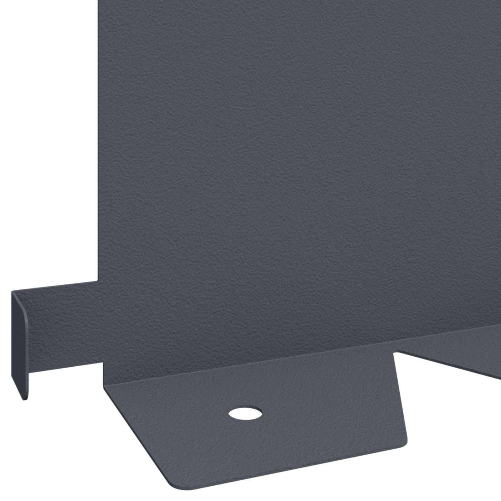 Raseneinfassung 10 pcs 102 x 4 x 4 cm Stahl Schwarz