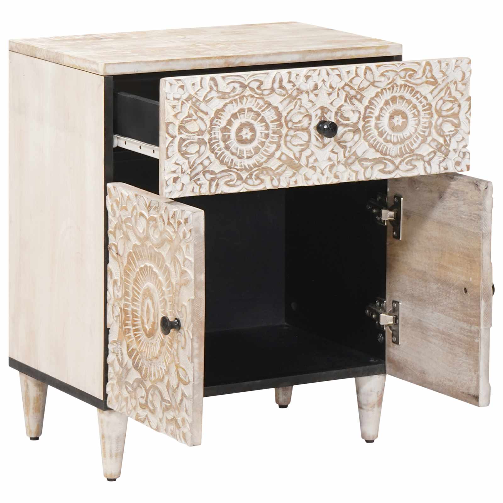 Bettkasten Braun 50 x 33 x 60 cm Massivholz Mango