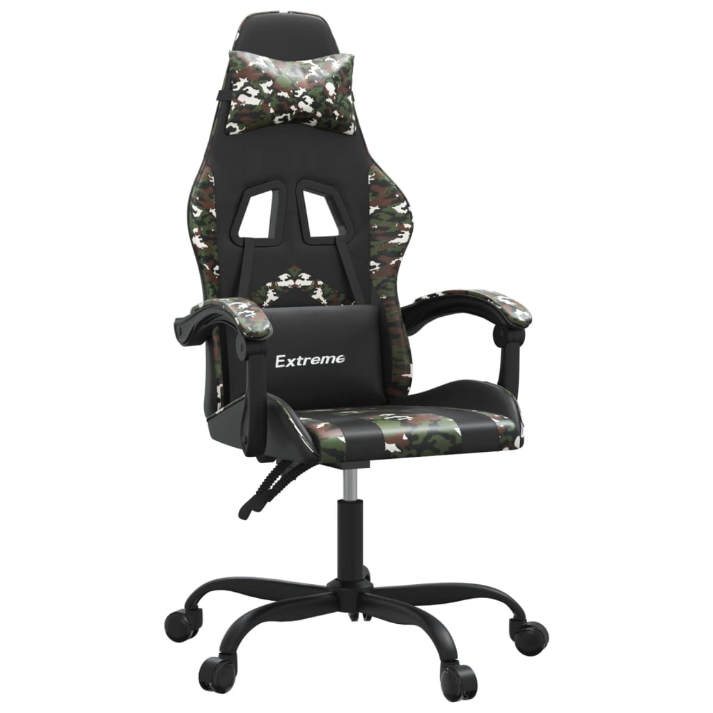 Gaming-Stuhl Drehbar Schwarz und Rot Kunstleder