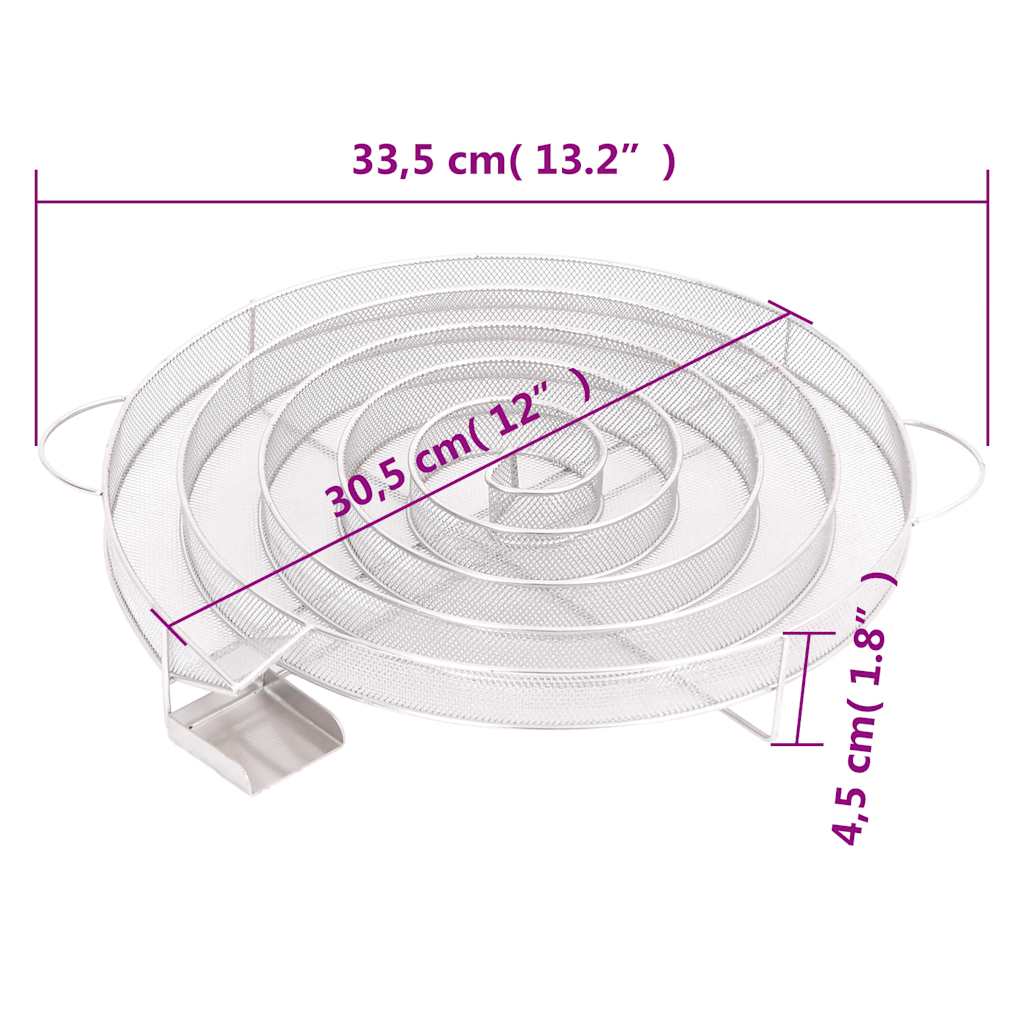 Kaltrauchgenerator Rund 19,5 cm Edelstahl