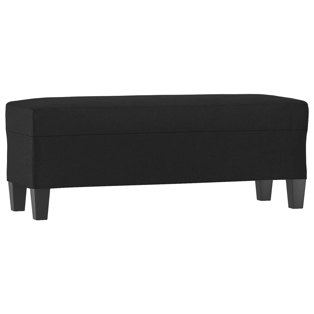 Sitzbank Schwarz 70x35x41 cm Kunstleder