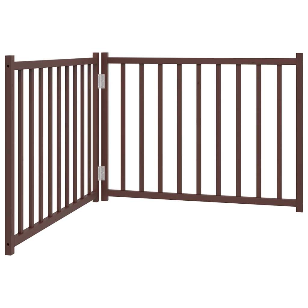 3-tlg. Hundetor Faltbar 150 cm Massivholz Tanne