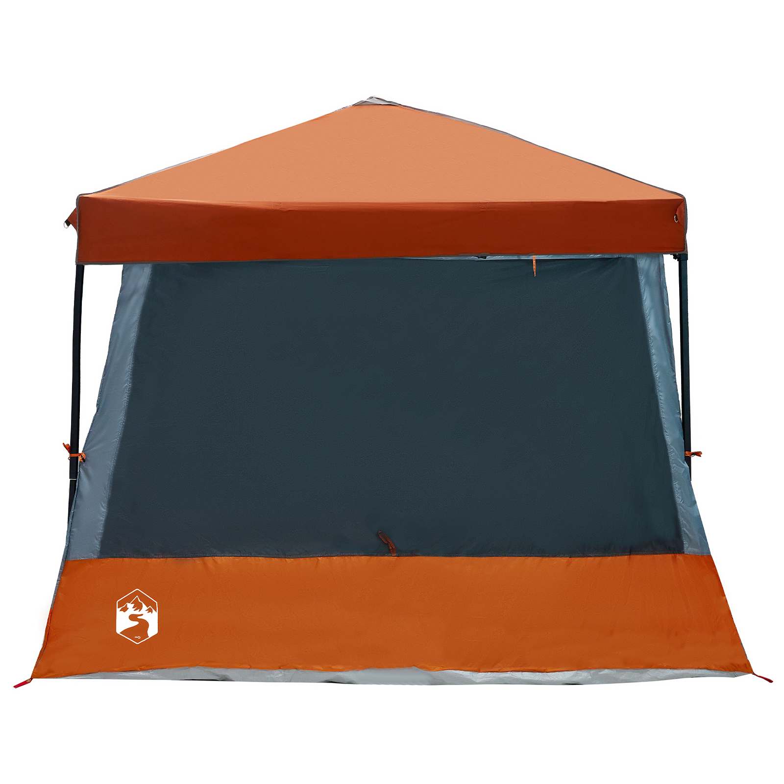 Camping-Zelt-Set mit Dach 2 pcs Blau Taffeta und Stoff