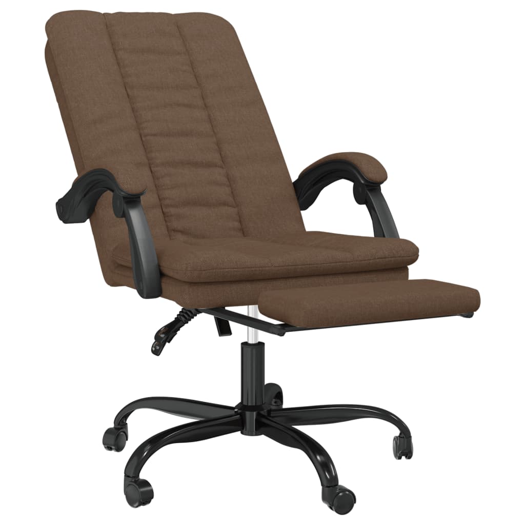 Bürostuhl mit Liegefunktion Taupe Stoff