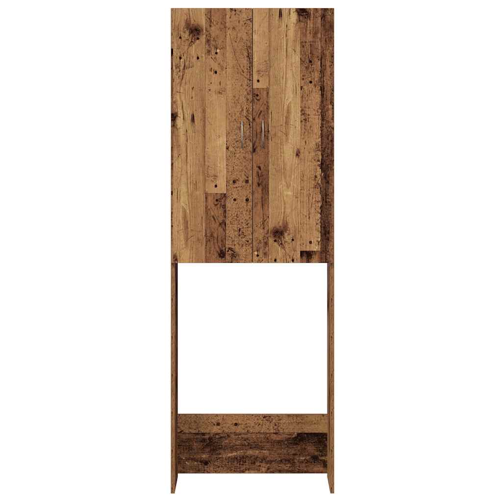 Waschmaschinenschrank Weiß 64x25,5x190 cm