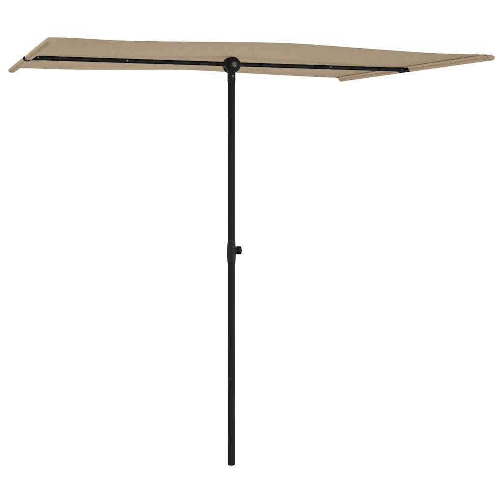 Sonnenschirm mit Aluminium-Mast 180x110 cm Bordeauxrot