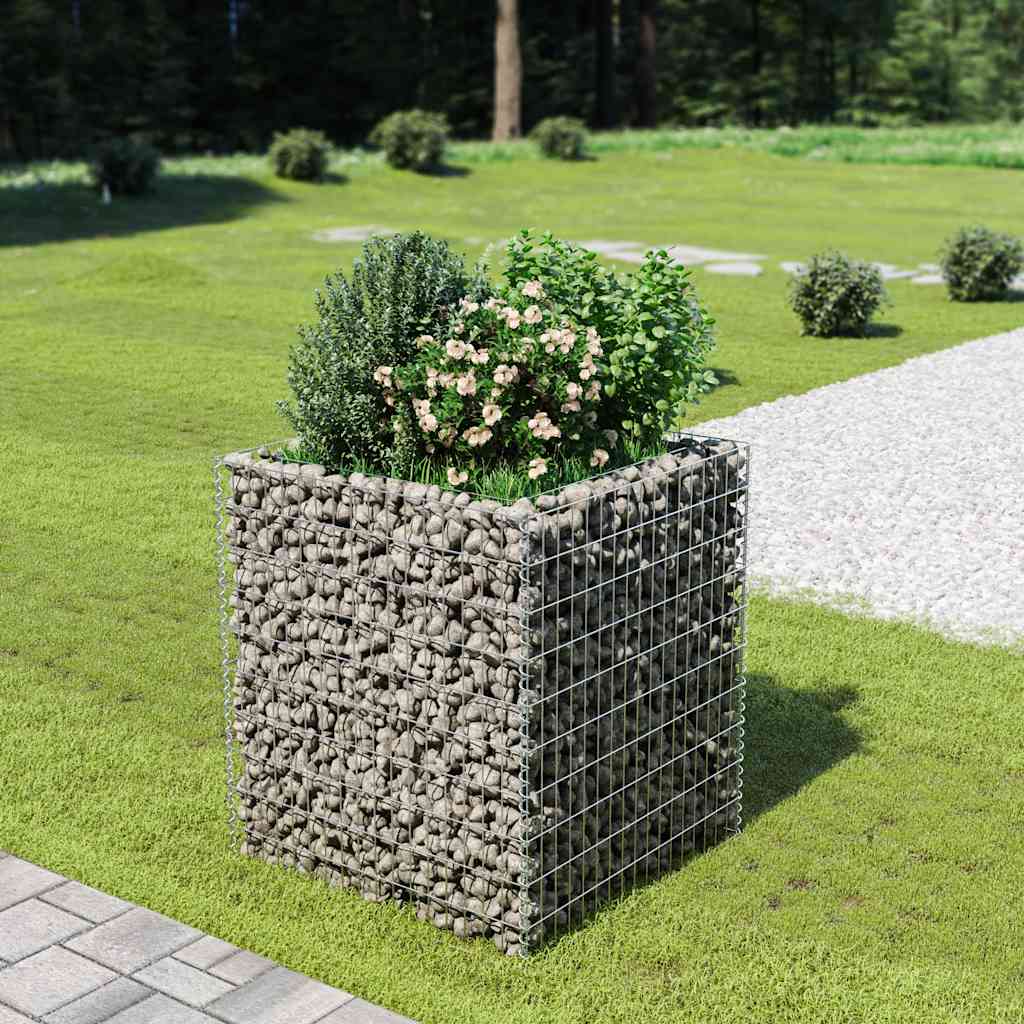 Gabionen-Hochbeet Verzinkter Stahl 450×90×100 cm