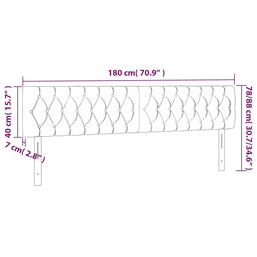 Kopfteil Hellgrau 80x7x118/128 cm Stoff