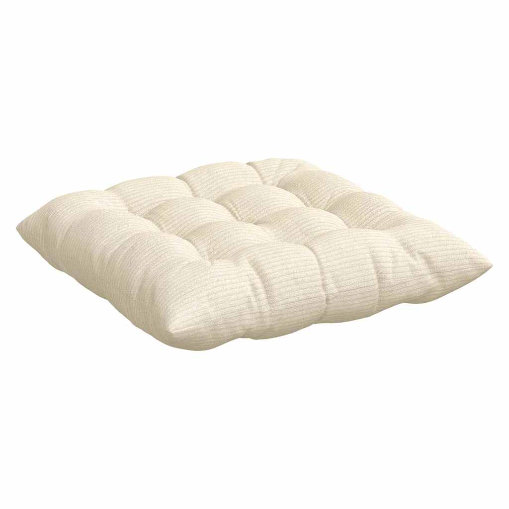 Sitzkissen 4 pcs Hellgrau 40 x 40 x 6 cm Cordstoff