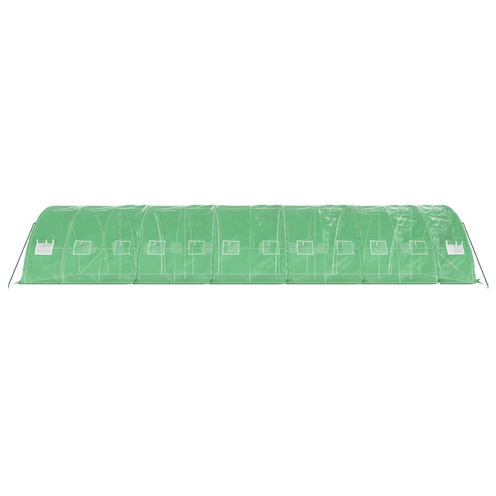 Gewächshaus mit Stahlrahmen Weiß 40 m² 8x5x2,3 m