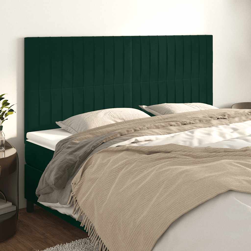 Kopfteil Hellgrau 80x5x118/128 cm Samt