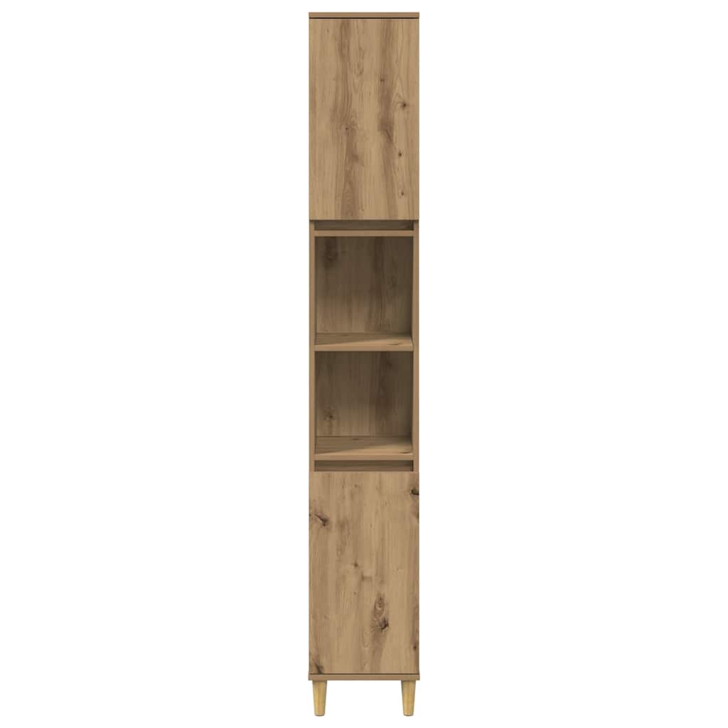 Badschrank Weiß 30x30x190 cm Holzwerkstoff