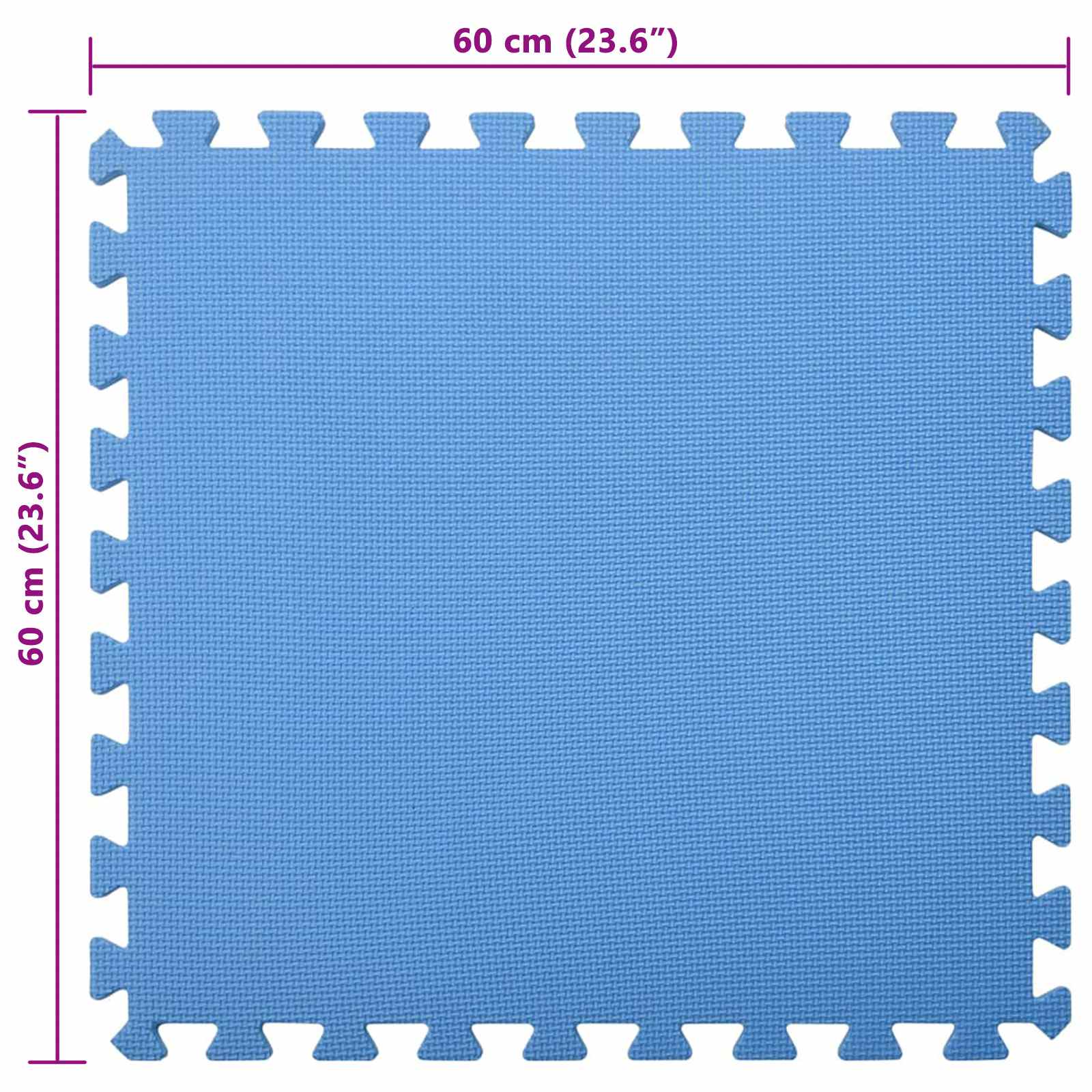 Pool Bodenteppich 6 pcs Schwarz 2,16 ㎡ EVA-Schaum