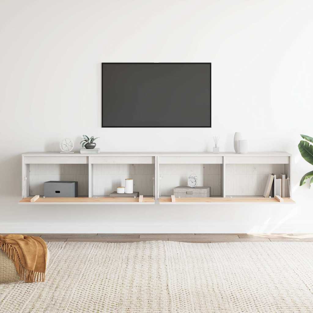 Wandschrank 100x30x35 cm Massivholz Kiefer