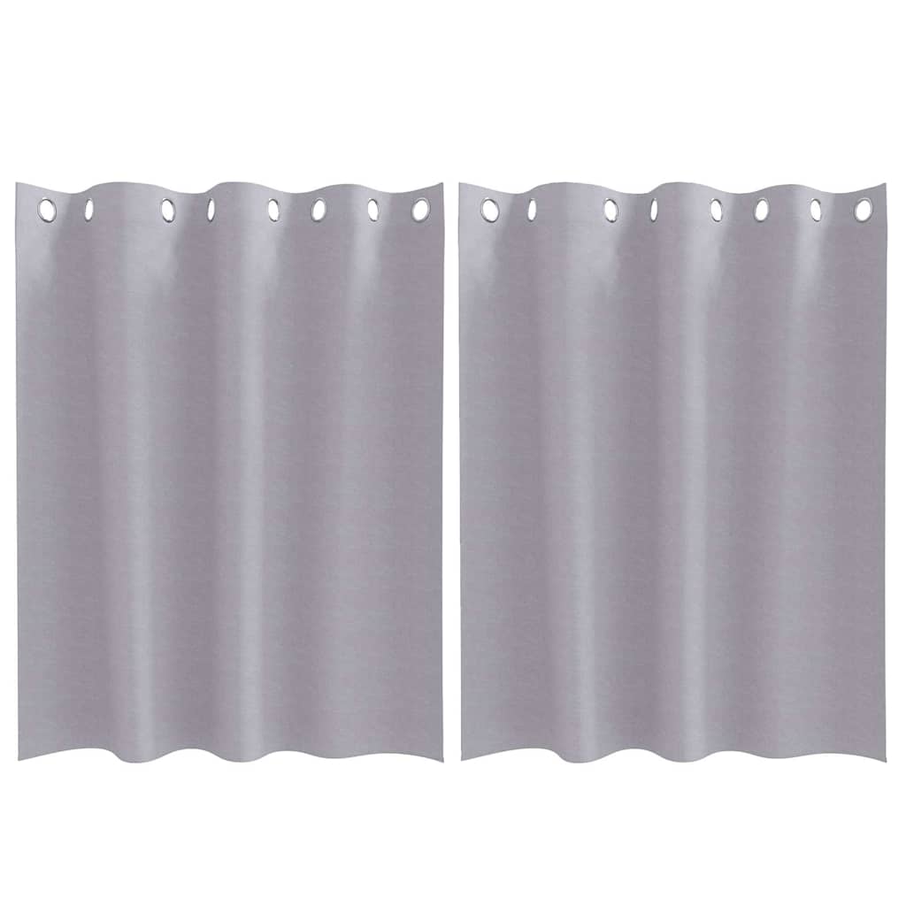 Verdunkelungs-Vorhänge mit Ringen 2 pcs Beige 140 x 140 cm