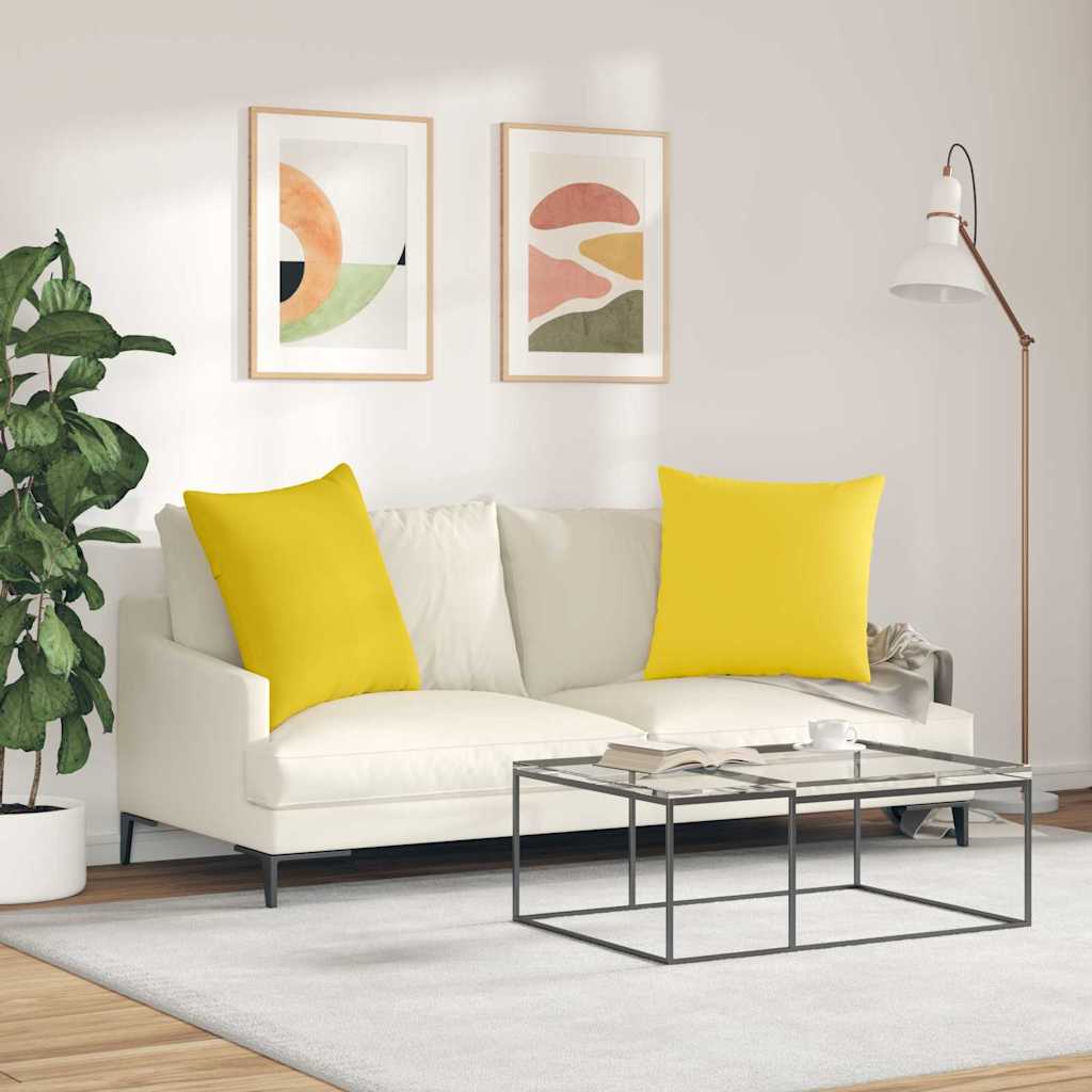 Sofakissen 2 pcs Hellgrau 50 x 30 cm Stoff