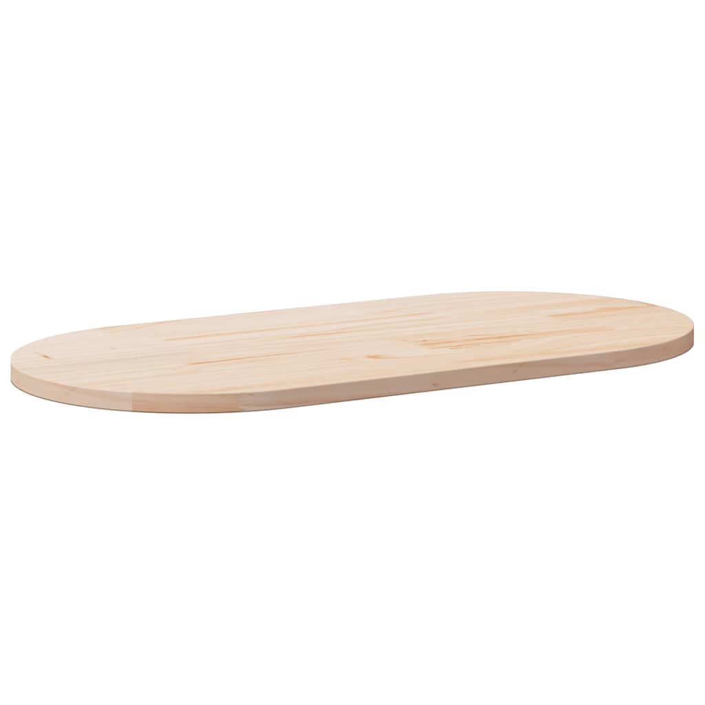 Tischplatte 60x30x2,5 cm Massivholz Kiefer Oval